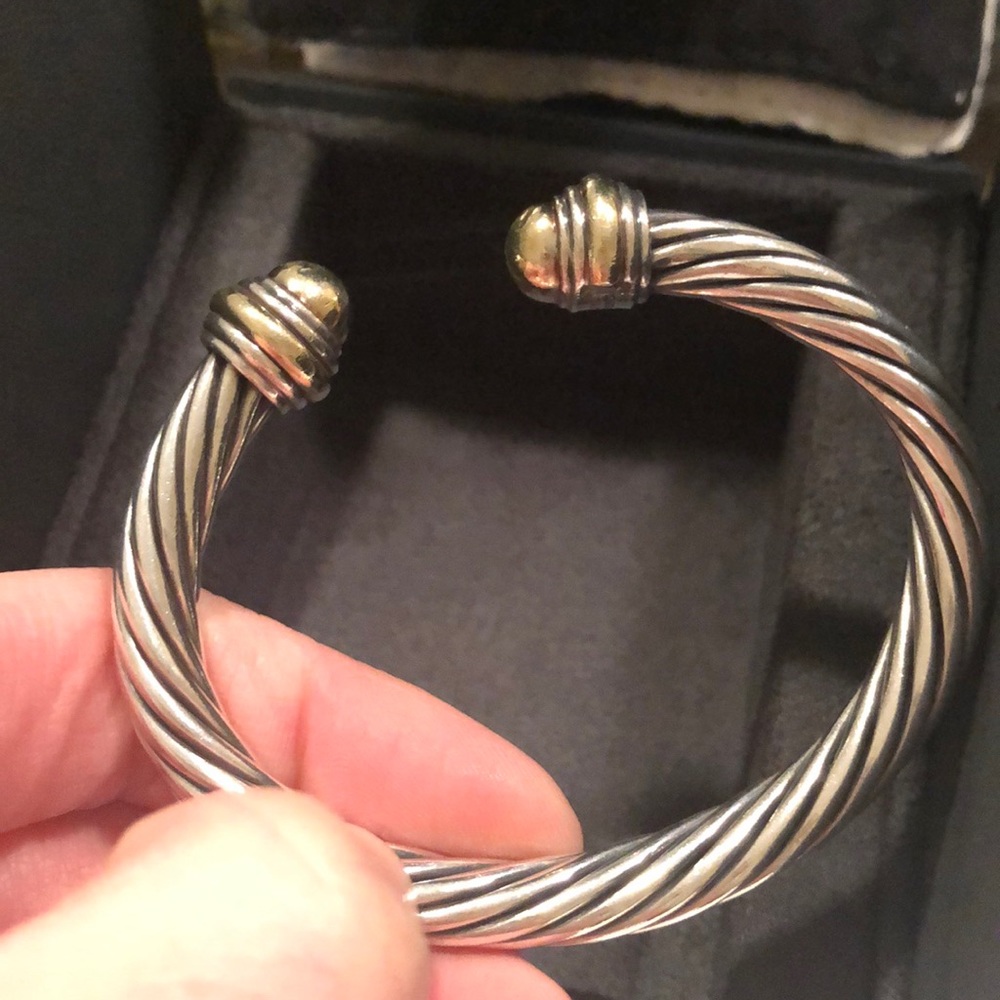 David Yurman 7MM Gold Thoroughbred Bracelet